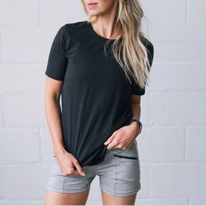 Zyia Active Gray Zipper Pocket Shorts